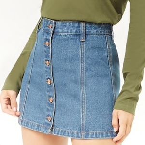 DENIM BUTTON UP SKIRT